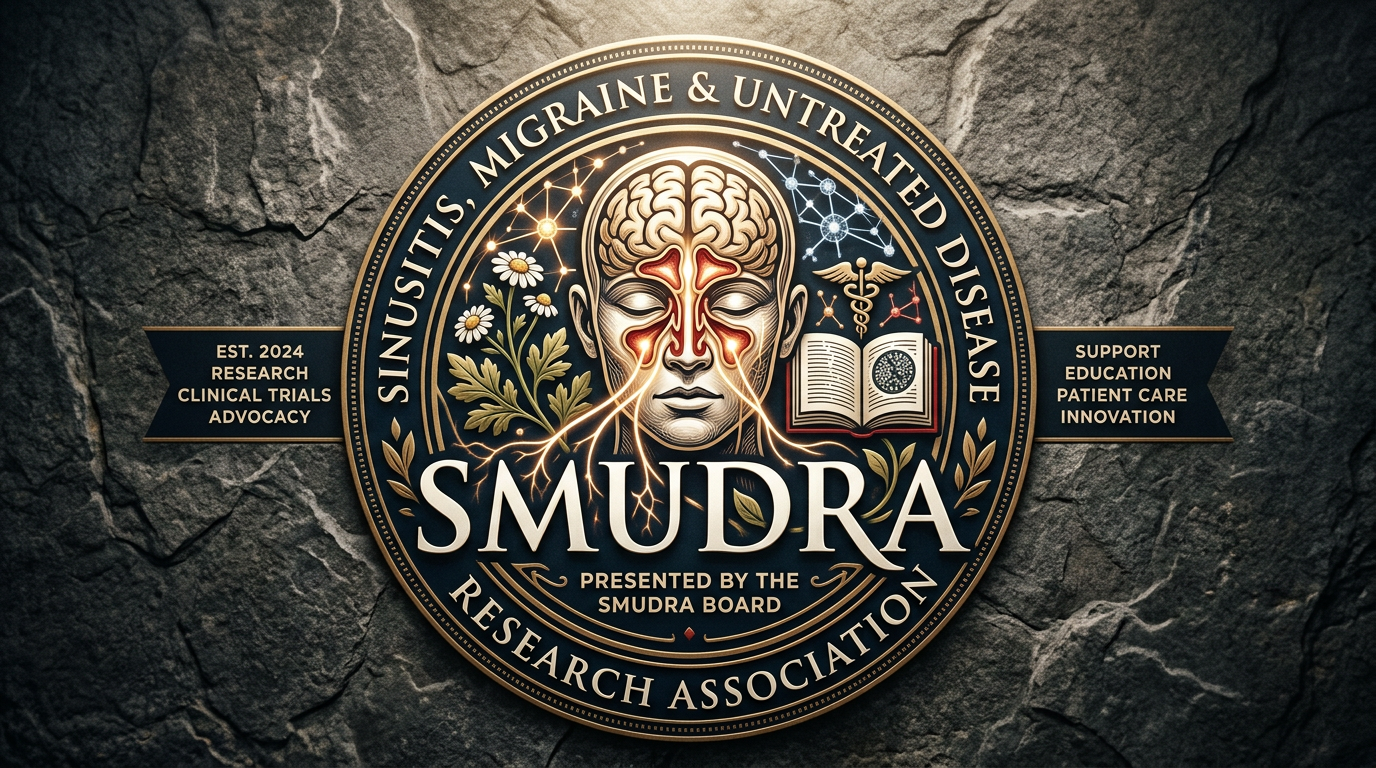 SMUDRA Sinusitis Migraine Research Association emblem